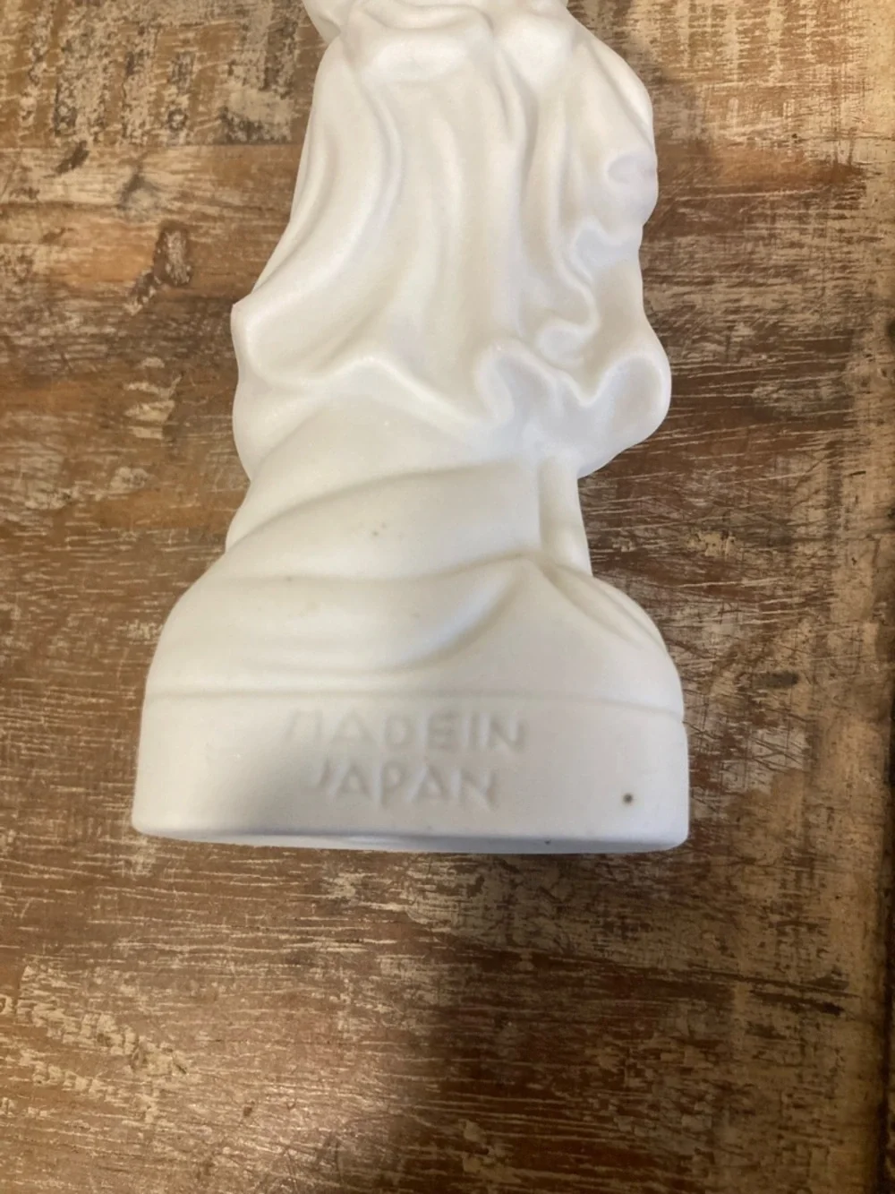 Matte White Vintage Ceramic Figurine Made in Japan Woman with Jars